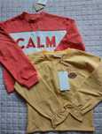 Conjunto | Lote de 2 camisolas cardadas | Name it | amarelo e coral