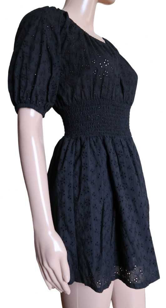 Cropp kombinezon czarna ażurowa sukienka ze spodenkami Rozmiar XS