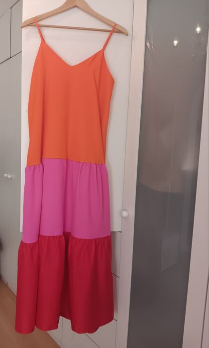 Vestido tricolor novo