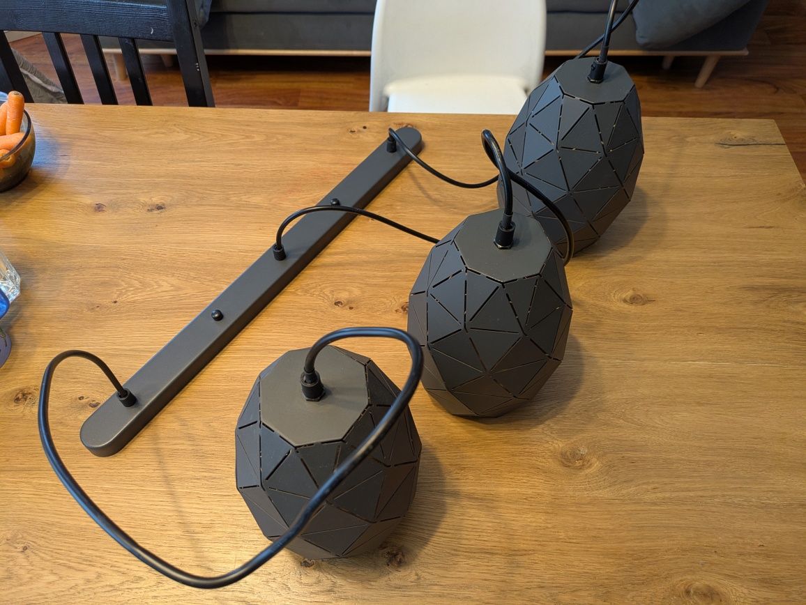 Lampa wisząca żyrandol loft szary harley