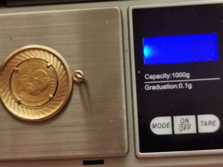 Złota moneta przywieszka excluzywna Unisex Próba złota 750/950