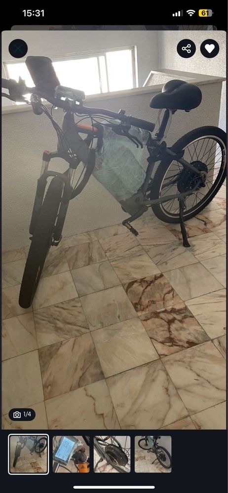 Bicicleta elétrica NOVA com motor extra aro 29