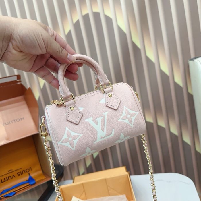 Сумка Louis Vuitton Nano Speedy рожевa