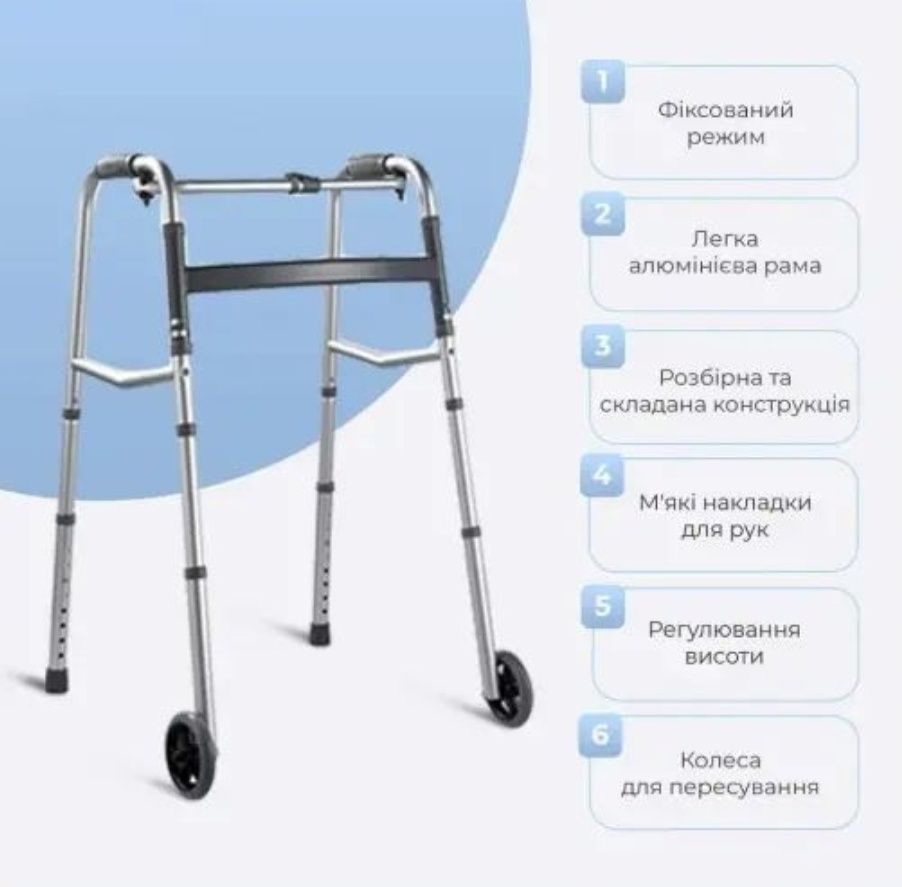 Ходунки с двумя колесами призваны помочь в самостоятельном перемещении
