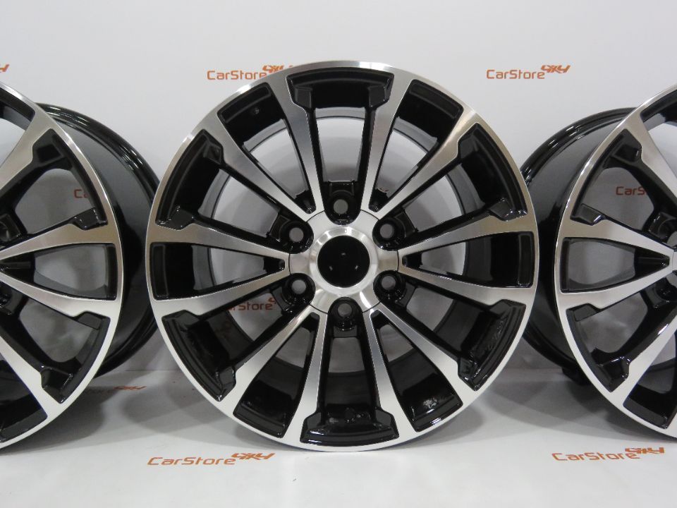 Jantes Look Toyota Hilux Revo 17 x 7.5 et 30 6x139.7 Preto + Polido