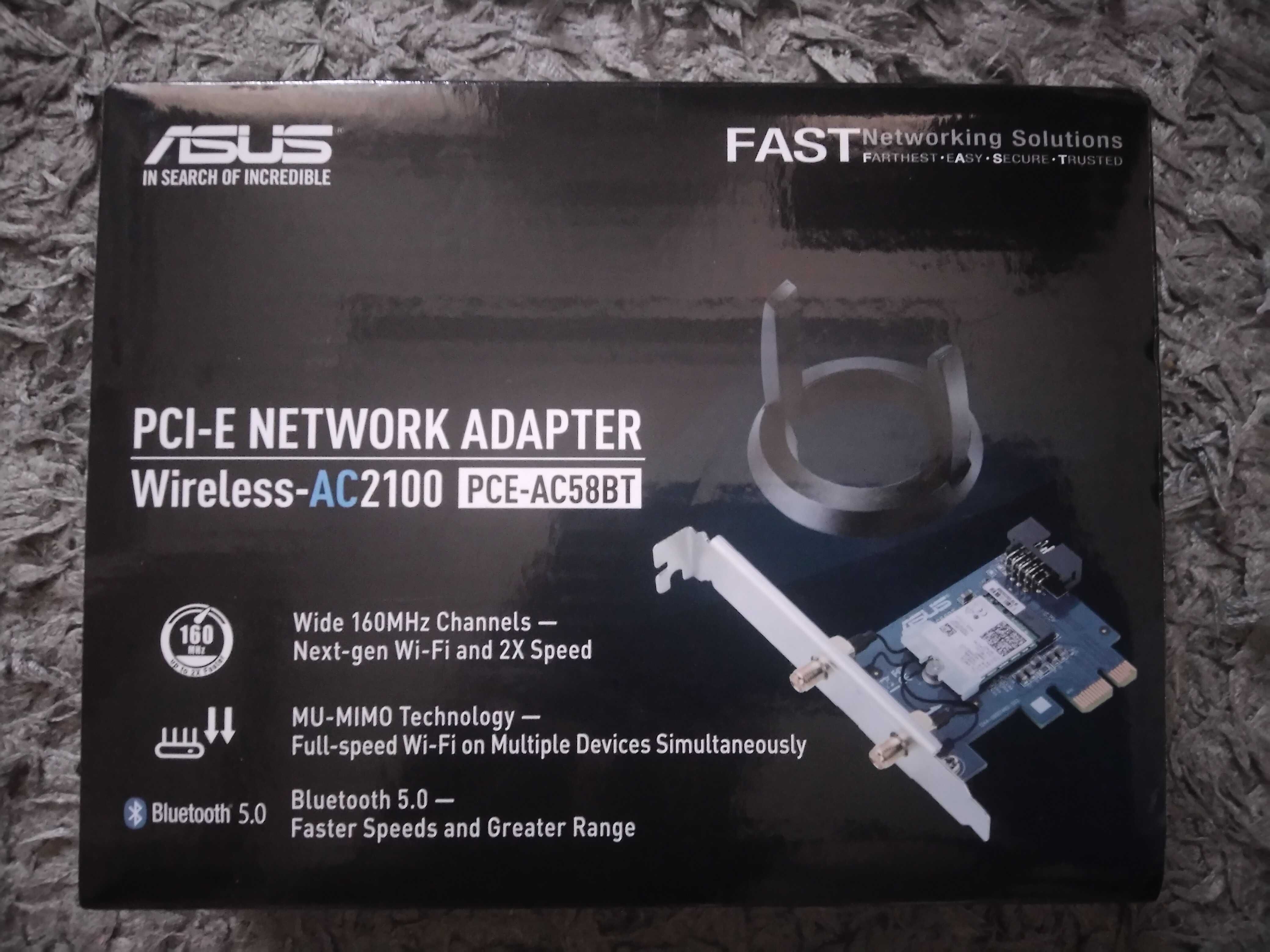 Модуль Wi-Fi 5 + Bluetooth 5 Asus PCI-E (PCE-AC58BT) для ПК