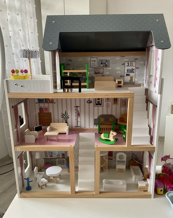 Drewniany domek dla lalek xxl uzywany
