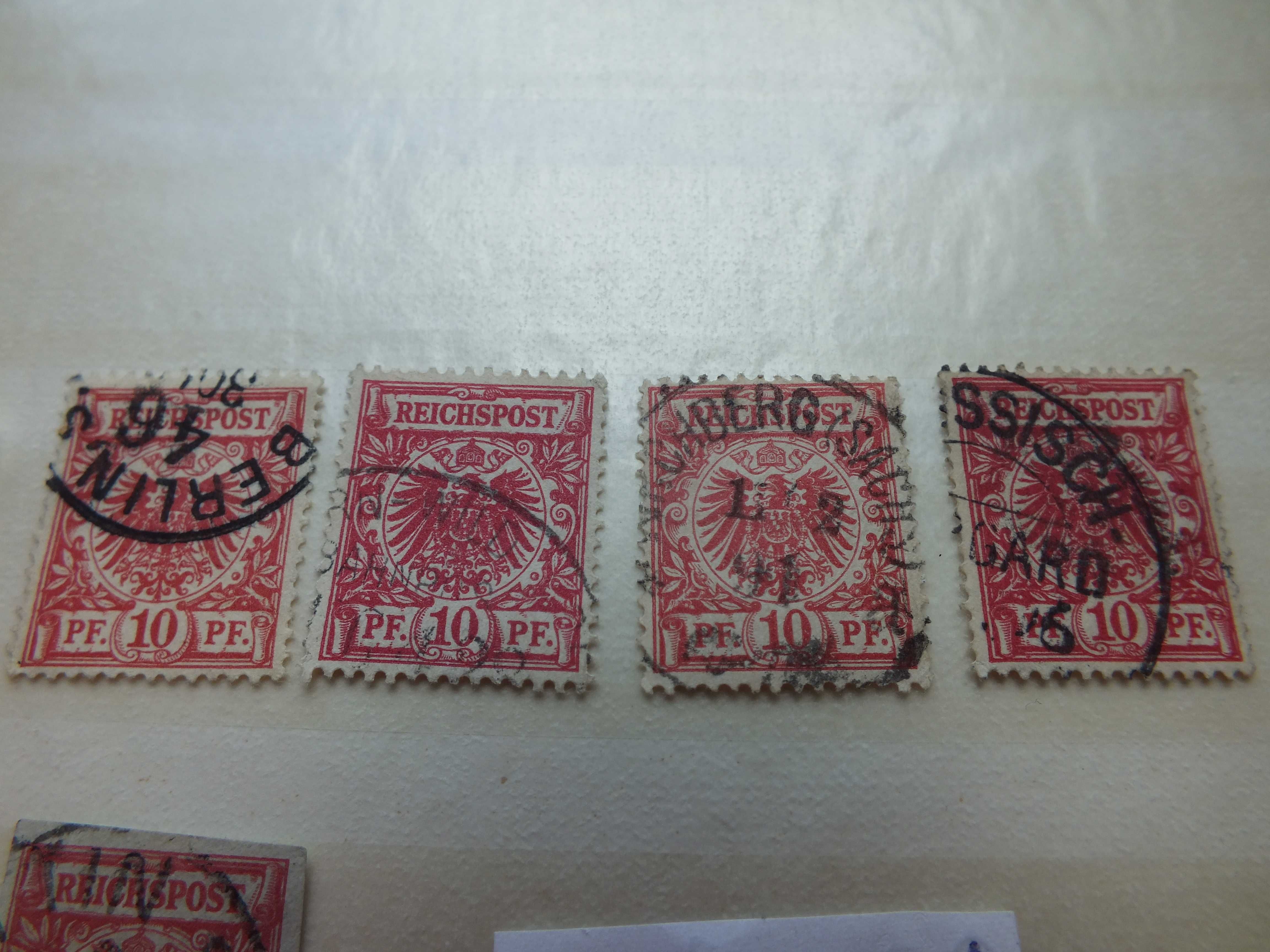 5szt. znaczki Mi47 odcień Niemcy 1889r. ORZEŁ papeteria Rzesza