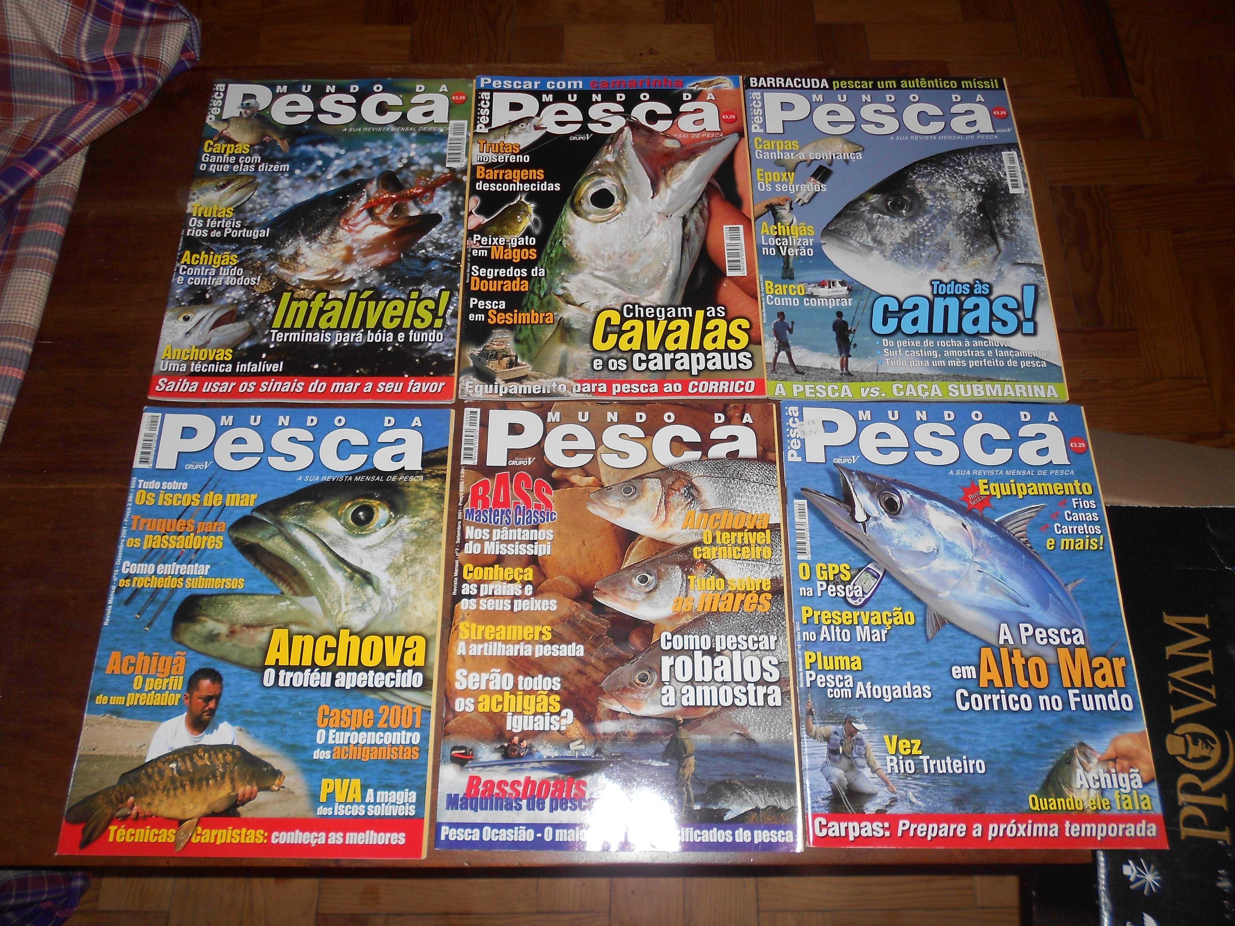 Livros diversos pesca + revistas mundo da pesca
