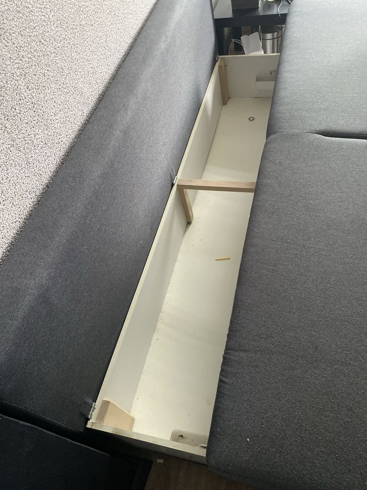 sofa rozkładana z skrzynią na pościel