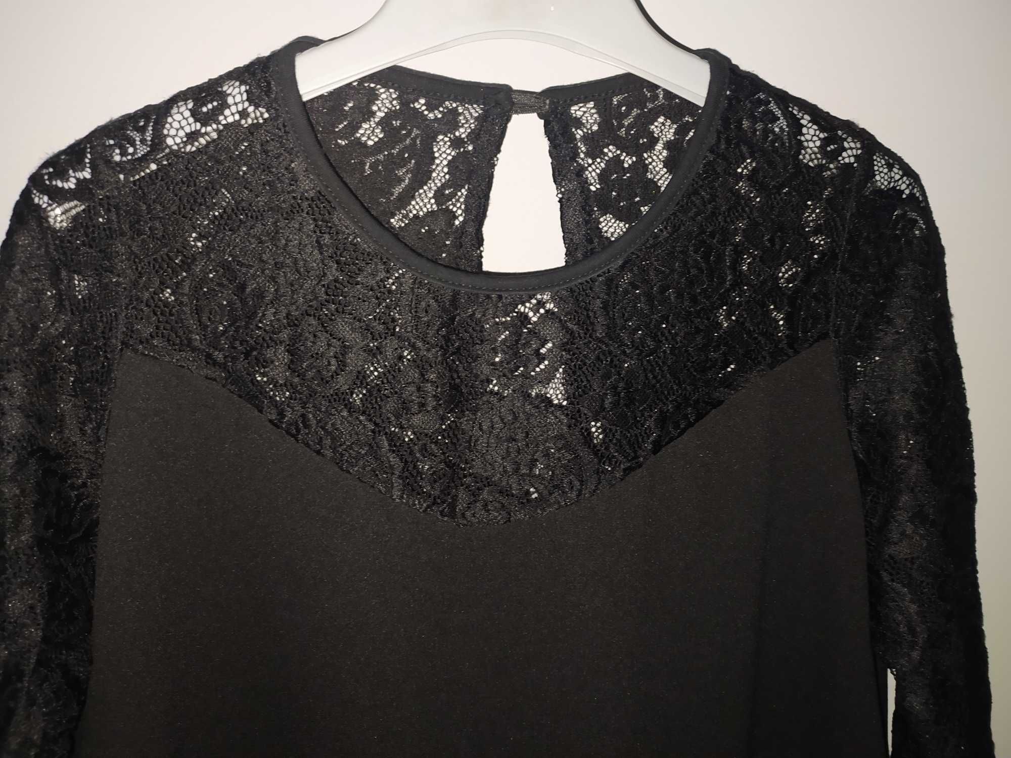 Elegancka czarna sukienka/tunika "Made on Italy", rozmiar 40