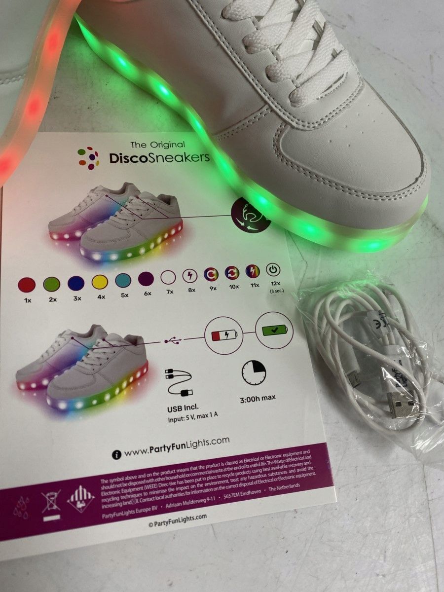 Buty Sportowe Led Podświetleniem Świecące Buty Sportowe R.35/36 Biały