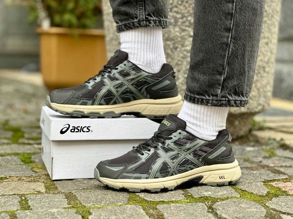 !НОВИНКА! Asics Gel-Venture 6 Black/Khaki 40 41 42 43 44 45 46 асікси