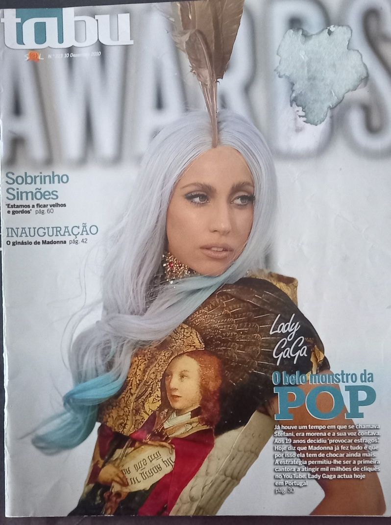 Lady Gaga em 2010 três revistas e conteúdos