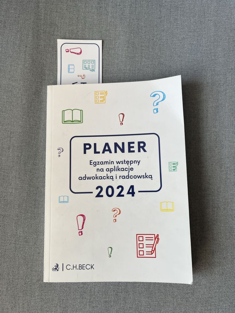 Planer. Egzamin wstępny na aplikację adwokacką i radcowską 2024