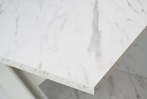 DUBAI nowoczesny stół rozkładany do salonu jadalni 120x80 biały marmur