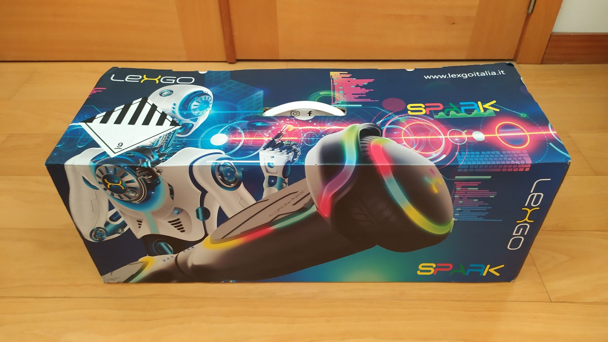 Hoverboard lexgo com luzes, completo, como novo