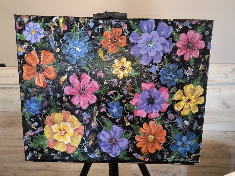 Akryl na płótnie - KWIATY