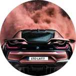 Opłatek na tort BMW Auto Samochód Logo Tekst