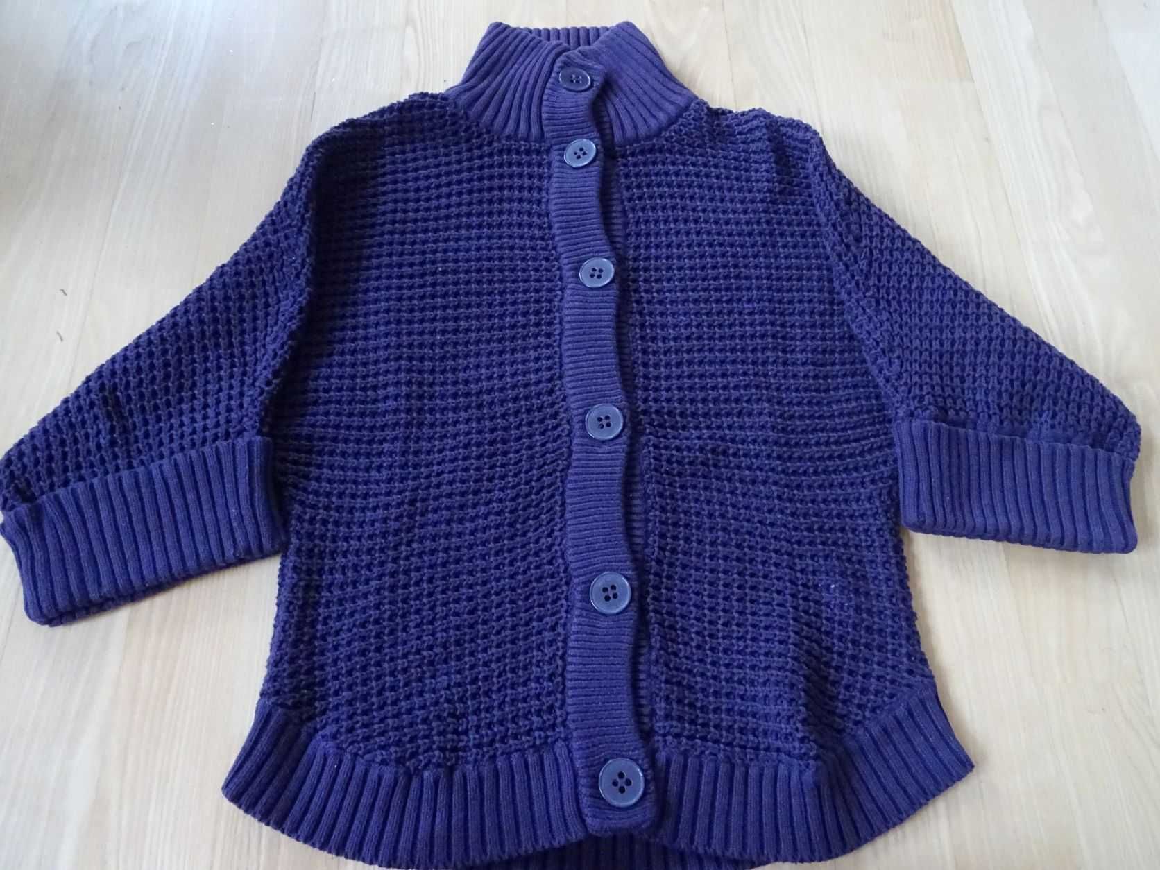 Sweter damski rozpinany z rękawami 3/4