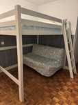 Cama alta tipo beliche casal com colchao nova ja desmontada