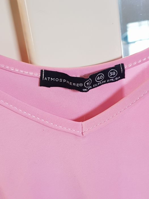 Camisola de alças corrente cor-de-rosa