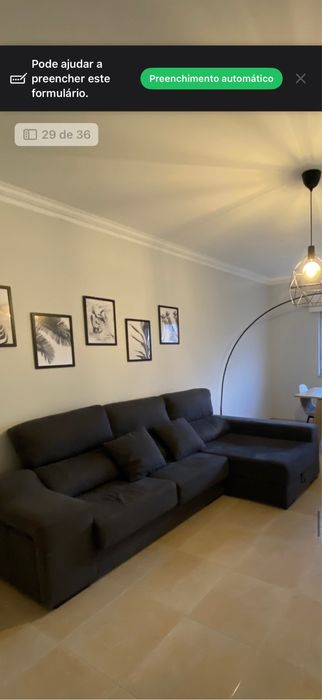 Sofa de 3 lugares com chaise longue