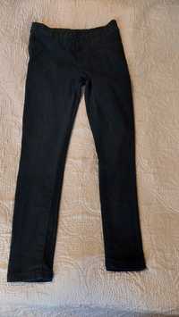 Spodnie jeggins dziewczęce 146 czarne