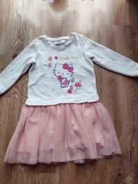 Sukienka dresowa z tiulem Hello Kitty, Lupilu, rozmiar 98/104