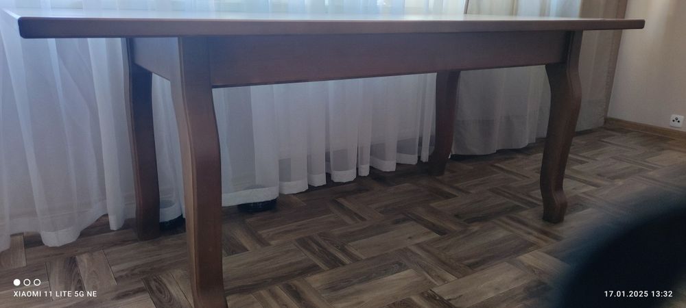 NOWY Stół  do salonu z buku