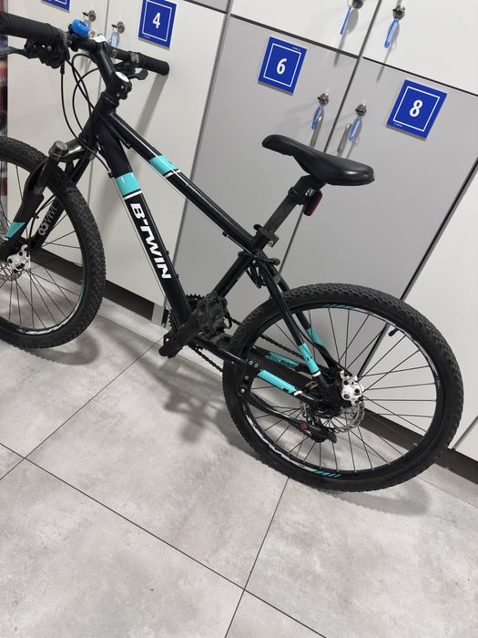 Rower 24 czarno zielony Btwin