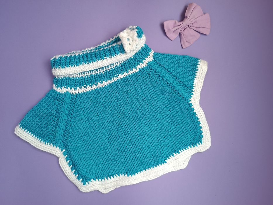 Балеро, вязанное крючком на 9-12 мес