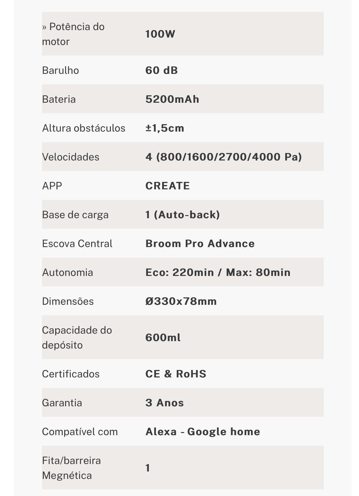 Aspirador CREATE NETBOT S40