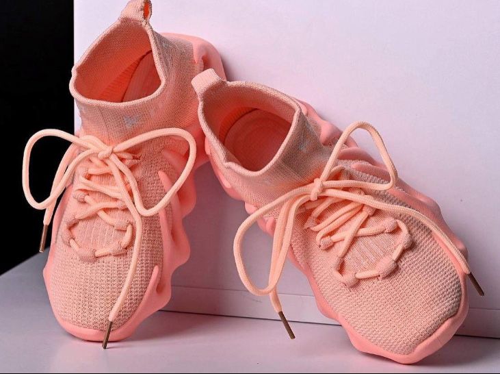Текстильні кросівки дитячі рожеві