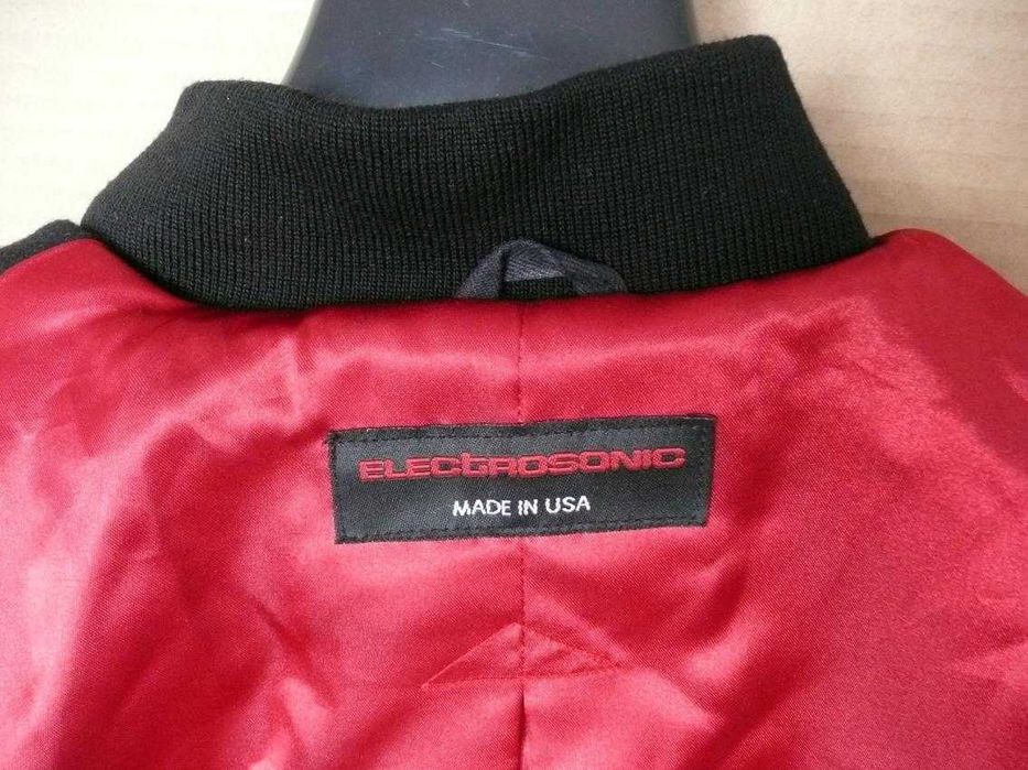 kurtka bomber bejsbolówka flek wełna i skóra made in USA