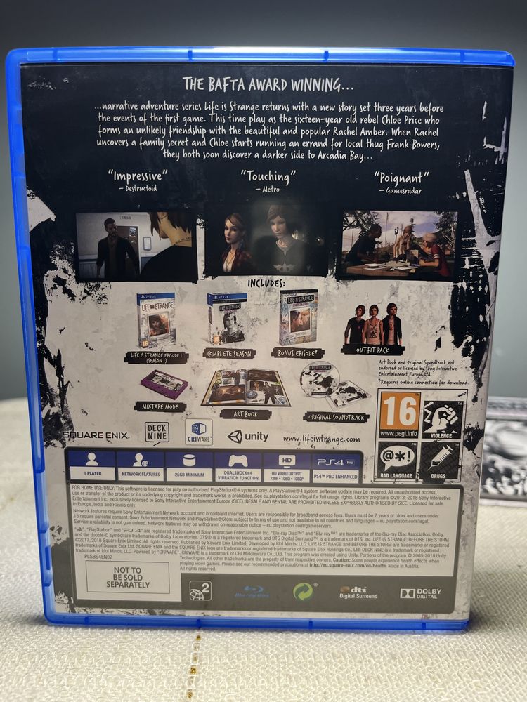 PS4 Limitowana Edycja Life is Strange Before The Storm Artbook + CD