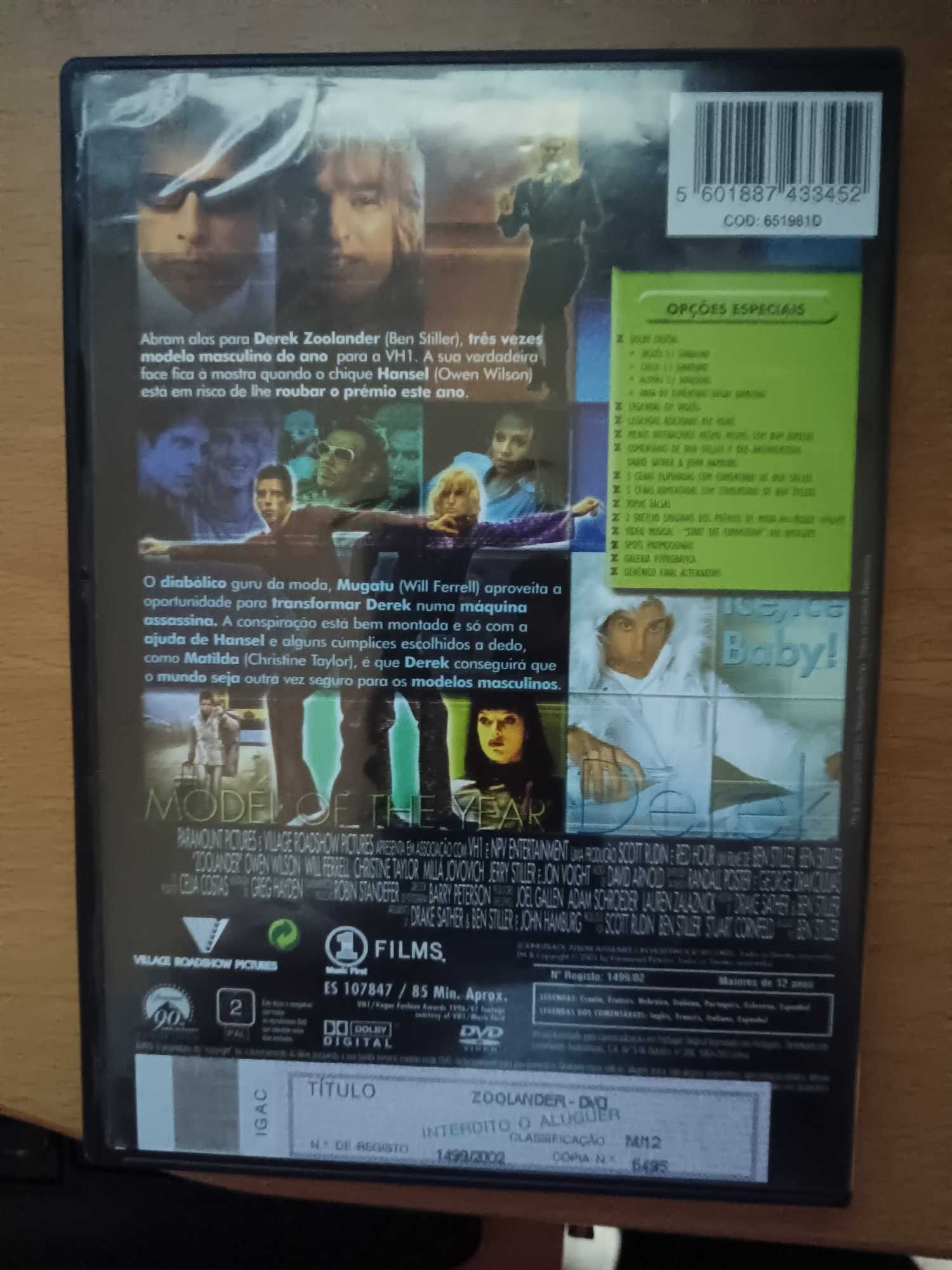 filme dvd original - zoolander
