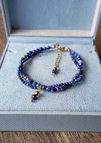 Bransoletka Podwójna Lapis Lazuli Kamienie naturalne