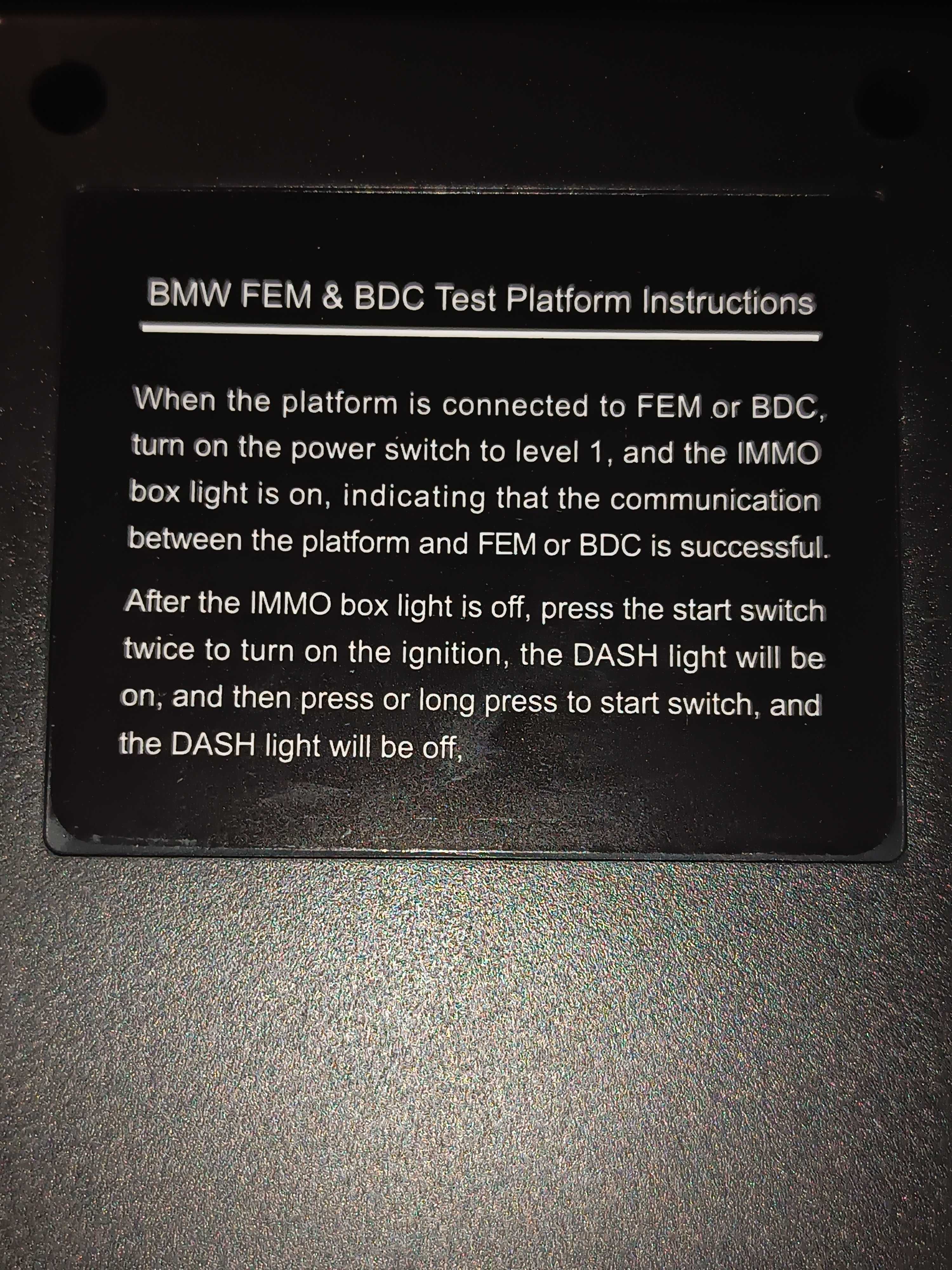 Тестова лінія BMW FEM BDC F20 F35 X5 X6 I3 Test Platform 2021
