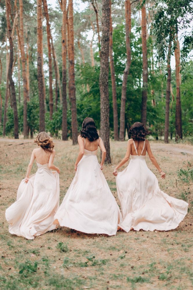 Сукня бежева шовкова ХС на весілля, випуск, 2024, платье