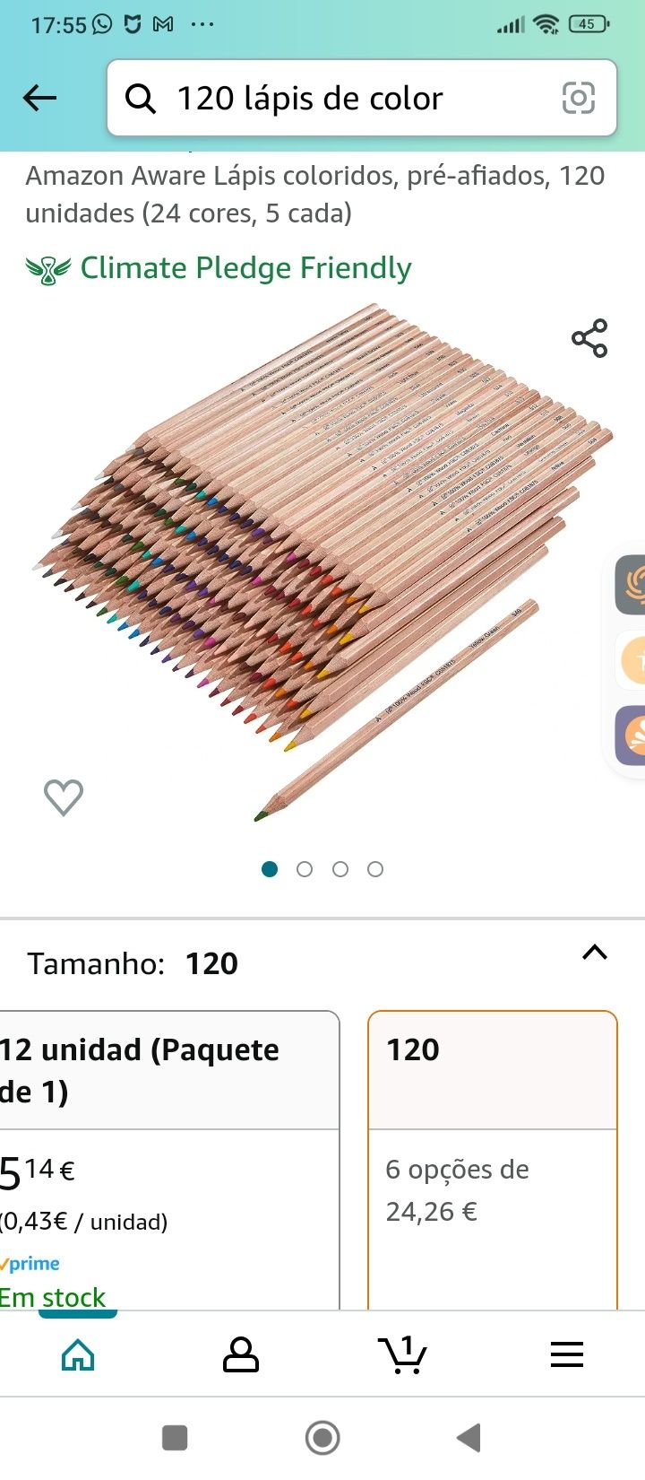 Conjunto de 120 lápis de cor