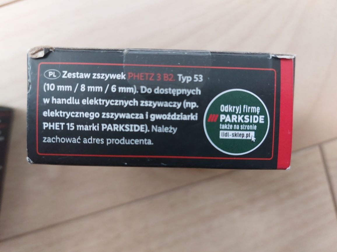 Zestaw gwoździ i zszywek Parkside
