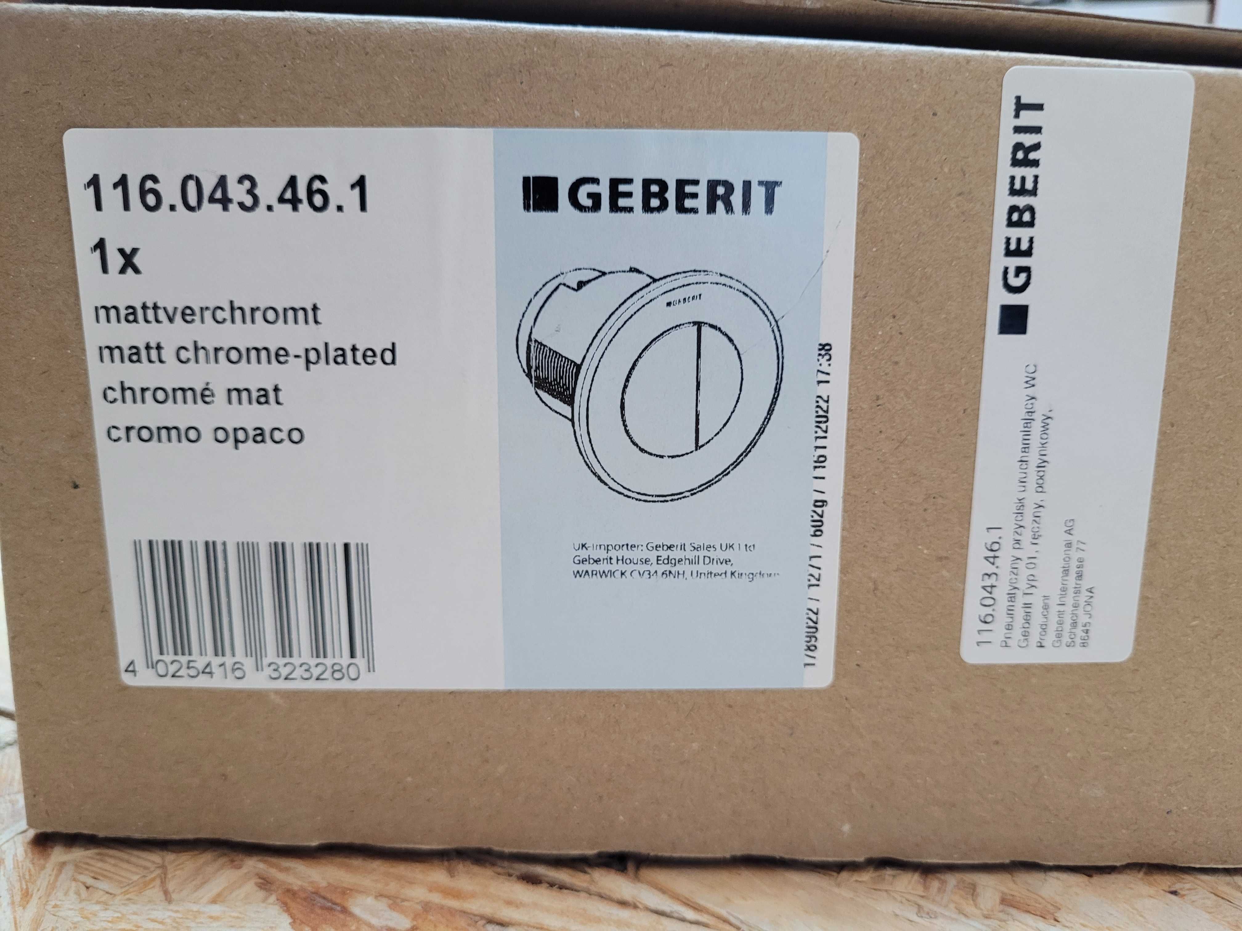 Geberit Typ01 przycisk WC pneumatyczny chrom błyszczący 116.040.21.1