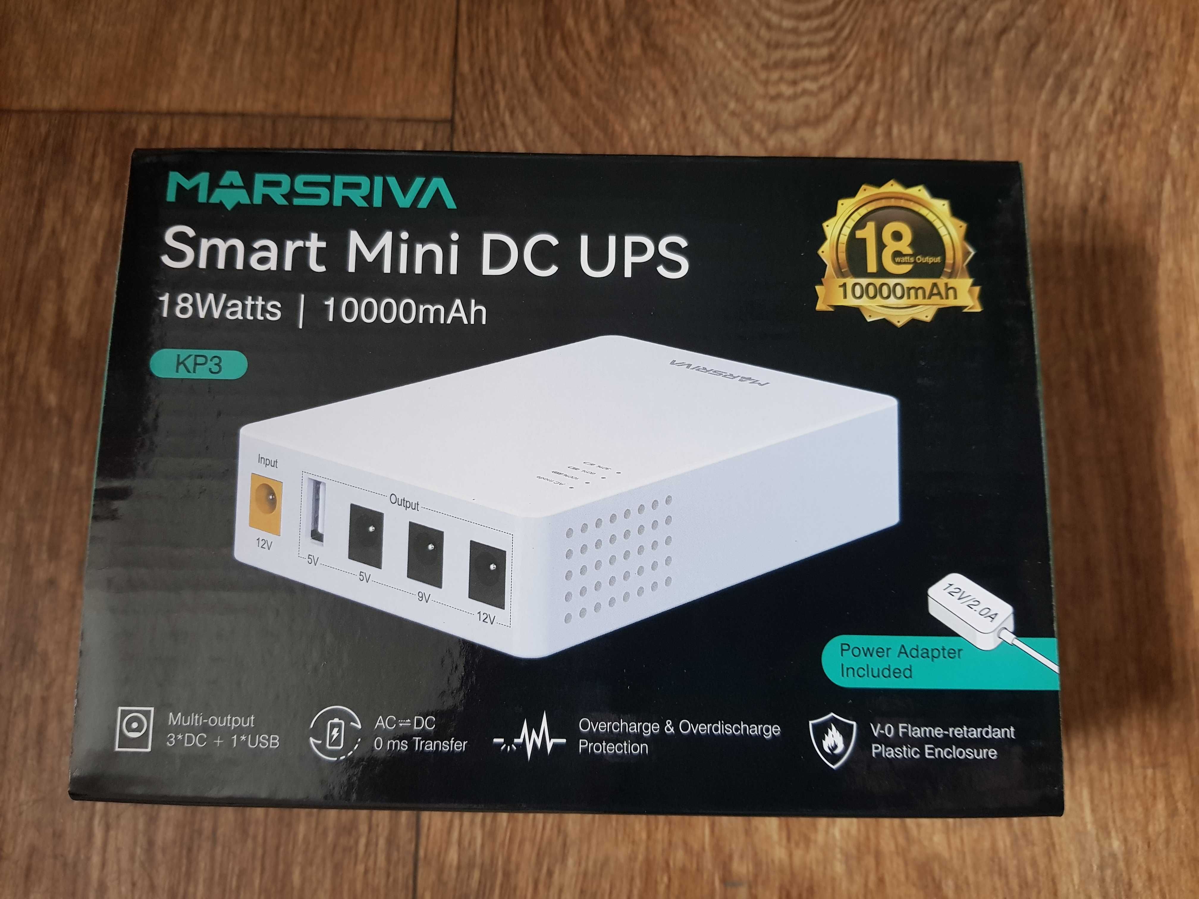 Mini DC UPS ДБЖ УПС ИБП 10000Mah 18W для роутера Marsriva KP3