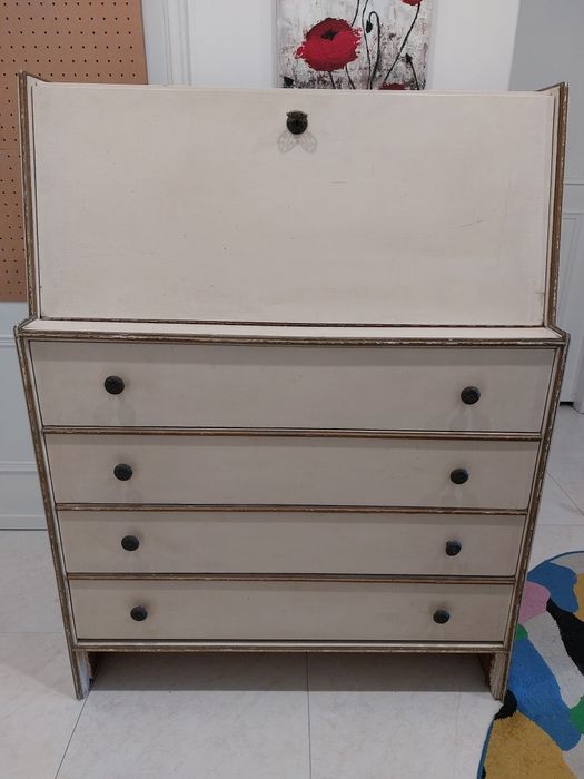 escrivaninha vintage bege