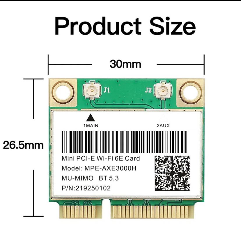 Wi-Fi модуль AXE3000H на AX210HMW