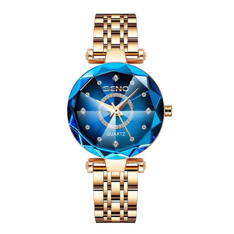 Жіночий годинник з нержавіючої сталі,  з кристалами