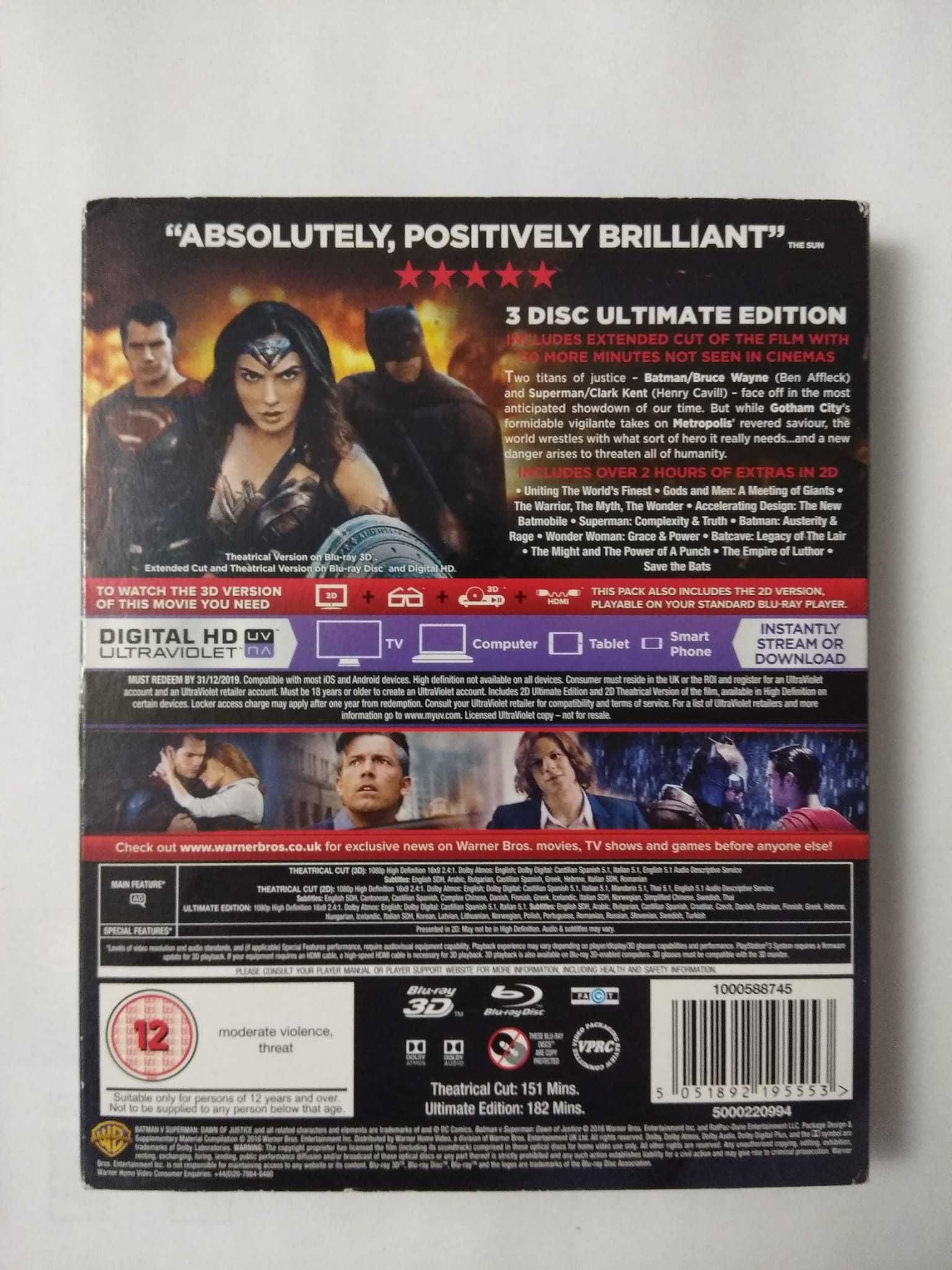 Batman vs Superman - Blu-ray 3d + Blu-ray lenticular