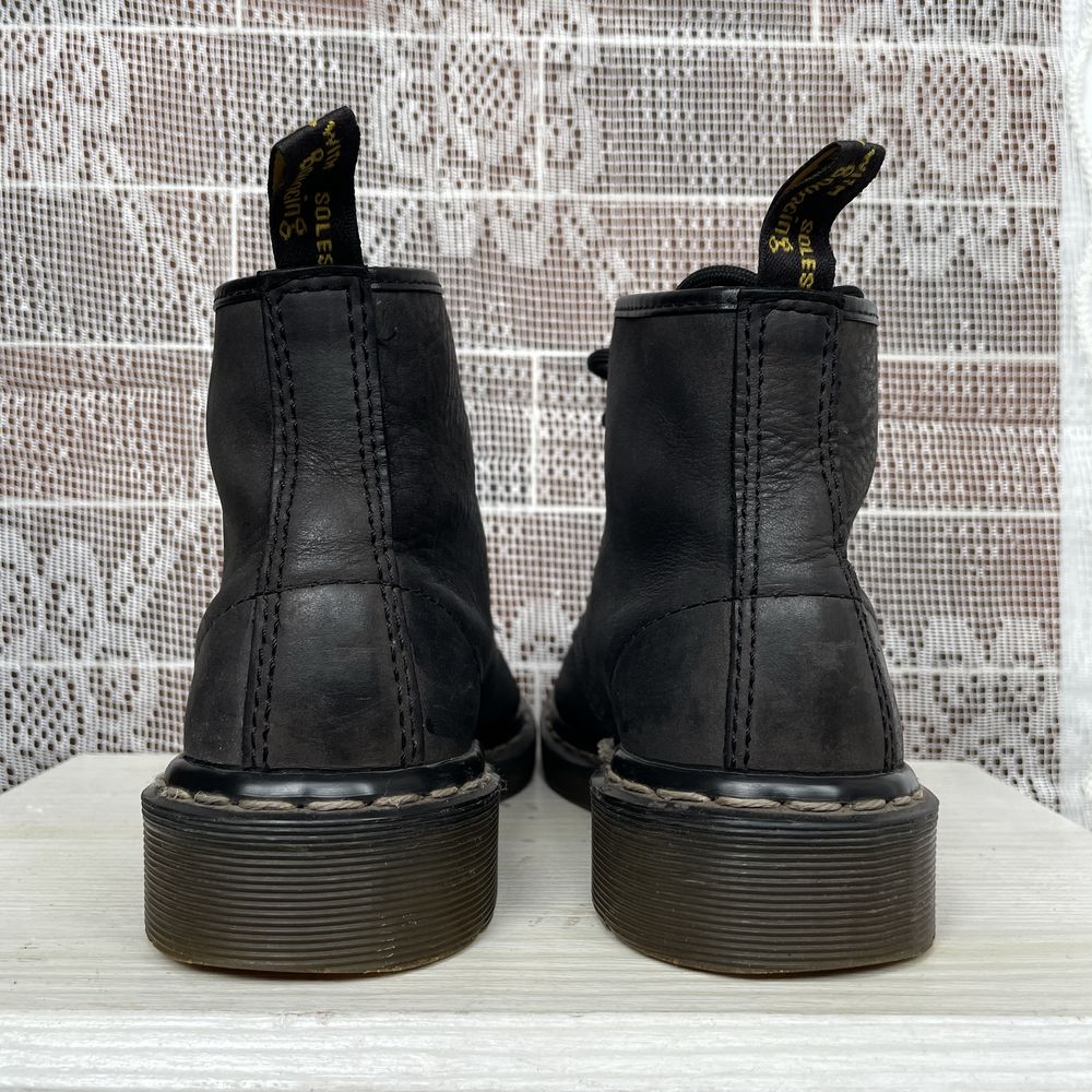 Винтажные черные ботинки Dr Martens 90s made in england swear destroy