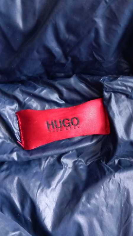 Hugo Boss zimowa damska długa kurtka puchowa płaszcz puchowy XS